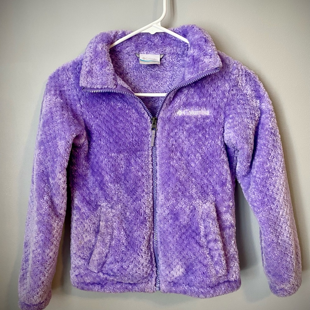 Girls M 7/8 Fuzzy + Cozy Columbia Jacket